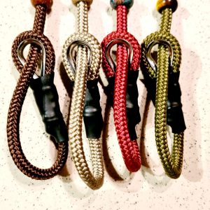 Brown Slip Lead - Country Classics Range - Field trial slip leads c/w precious stone stoppers Fallowcopse Kennels Cockapoos Petersfield Hampshire Surrey Sussex