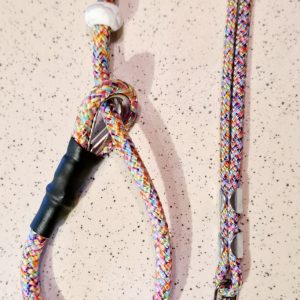 Flower Power Field Trial Slip Lead & Lanyard - Field trial slip leads c/w precious stone stoppers Fallowcopse Kennels Cockapoos Petersfield Hampshire Surrey
